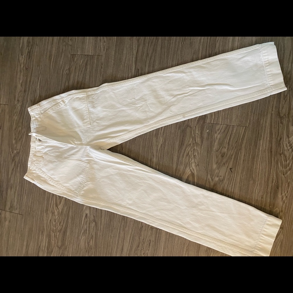 Aritzia Denim Forum Flare White Pants